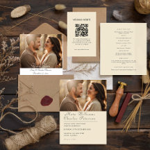 Elegant Modern Photo QR Code Wedding Collection
