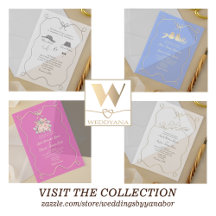 Hand Drawn Wedding Acrylic Invitations