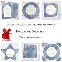 Little Star Watercolor Celestial Baby Shower