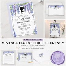 Floral Purple Wisteria Regency Bridal Shower