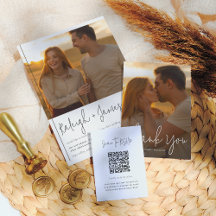 Boho Script & Classic Typography 2 Photos Wedding