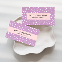 Lilac Dalmatian Spots Business Cards Collection