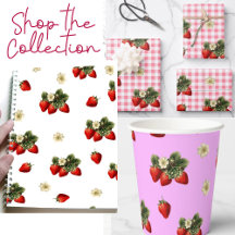Vintage Country Strawberry And Gingham Designs