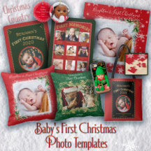 Baby's First Christmas Photo Template