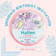 Mermaid Birthday Party Invitation