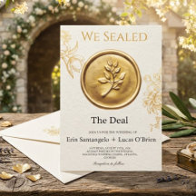 We Seal the Deal Vintage Wax Seal Wedding 