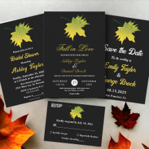 Watercolor Fall Leaves Autumn Wedding Collection