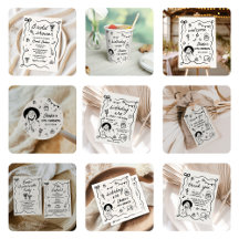 Black Whimsical Hand Drawn Collection 