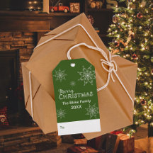 Modern Merry Christmas Snowflakes