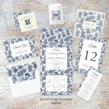 Blue Horse Toile Wedding