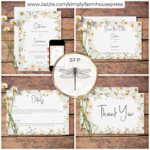 Modern Rustic Daisy Frame Wedding