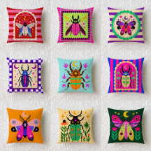 Dopamine Aesthetic Maximalist Throw Pillow Set 22