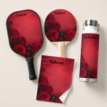 Vintage Red Roses Custom Name Sports Gear