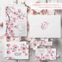 Pretty Delicate Cherry Blossom Wedding Suite