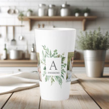 Monogram Two Photos   Personalized Greenery Frame