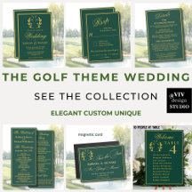 GOLF THEME MONOGRAM ELEGANT WEDDING SUITE
