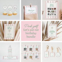 Pink Golf Let’s Par-Tee Birthday Party Collection