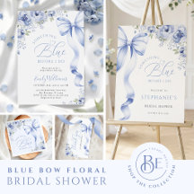 Something Blue Bow Floral Bridal Shower