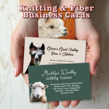 Business Cards for Knitters, Fiber Artists