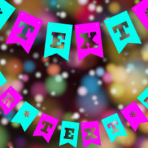 Personalized NEONS Bunting Flag Collection