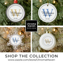 HOLIDAY   Monogram Christmas Ornaments