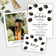 Watercolor Graduation Party Happy Hats