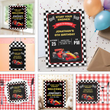 Start Your Engines! Fun Racing Driver Birthday Boy