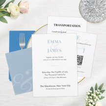 Dusty Blue Ampersand Wedding | Modern Minimalist