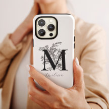 Cell Phone Cases Botanical Monogrammed 