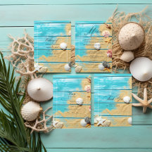 Rustic Turquoise Beach Wedding