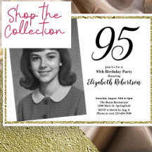 95th birthday gold and black custom photo suite
