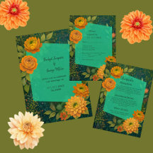 Golden Rustic Autumn Floral Wedding collection