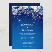Blue Sparkle Snowflake Winter Wedding Suite