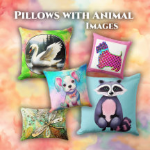      Designer  Pillows with ANIMALS 