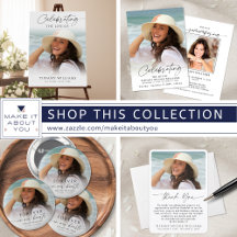 Elegant Celebration of Life Funeral Photo (BL-F3)