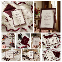 Burgundy Laura Wedding Collection
