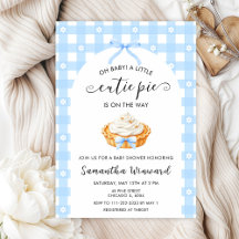 A Little Cutie Pie Blue Fall Baby Shower