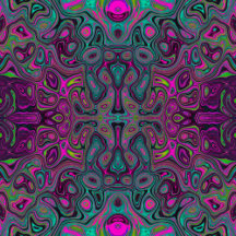 Abstract Magenta and Teal Blue Groovy Pattern