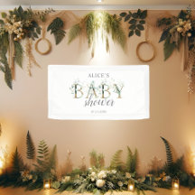 Greenery Eucalyptus Decorative Font Baby Shower