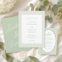Sage Green Stripes Wedding