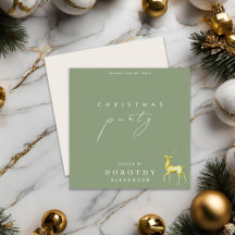 Modern Minimalist Gold Reindeer