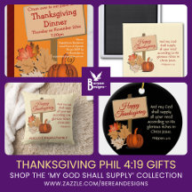 THANKSGIVING My God Shall Supply | Christian Gifts