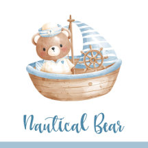 Nautical Bear - Ahoy Its A Boy