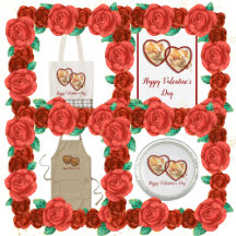 Happy Valentines Day Romantic Double Red Heart    