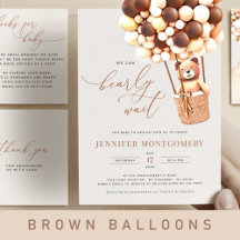 Bear Balloons Chocolate Brown