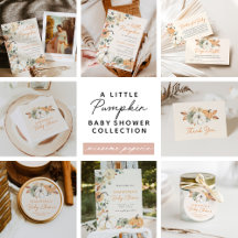 Little Pumpkin Floral Baby Shower Collection