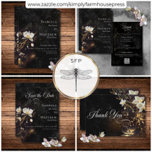 Dark Gothic Black & White Orchid Spells Wedding