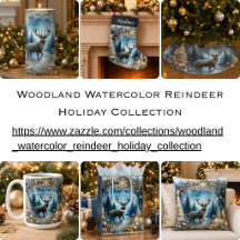 Woodland Watercolor Reindeer Holiday Collection