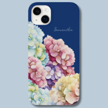 Watercolor Hydrangeas Flowers Personalized