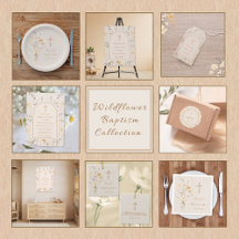Elegant Wildflower Baptism Collection